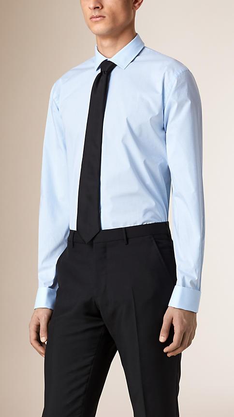 Burberry Modern Double-cuff Gingham Cotton Poplin Shirt