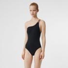 Burberry Burberry Icon Stripe Detail Swimsuit, Black