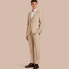 Burberry Burberry Modern Fit Travel Tailoring Linen Cashmere Wool Suit, Size: 36r, Beige