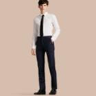 Burberry Burberry Slim Fit Wool Trousers, Size: 42, Blue