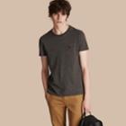 Burberry Burberry Liquid-soft Cotton T-shirt, Grey