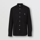 Burberry Burberry Monogram Motif Stretch Cotton Poplin Shirt, Black