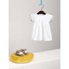 Burberry Burberry Short-sleeved Cotton Piqu Dress With Check Detail, Size: 9m, White