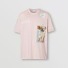 Burberry Burberry Montage Print Cotton Oversized T-shirt, Pink