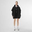 Burberry Burberry Triple Buckle Cotton Gabardine Cape Coat, Size: 06, Black