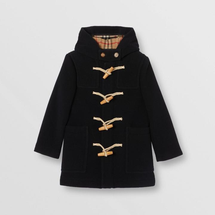 Burberry Burberry Childrens Boiled Wool Duffle Coat, Size: 14y, Blue