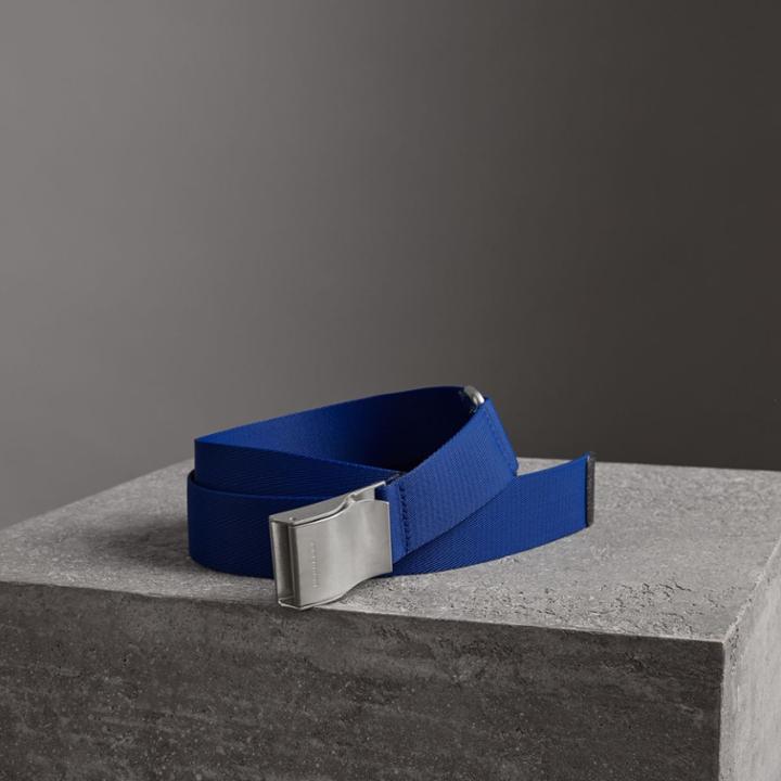 Burberry Burberry Plaque Buckle Nylon Belt, Size: 85