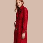 Burberry Lace Trench Coat With Oversize Buckles