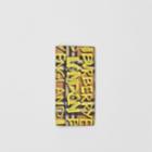 Burberry Burberry Graffiti Print Vintage Check Leather Continental Wallet, Yellow