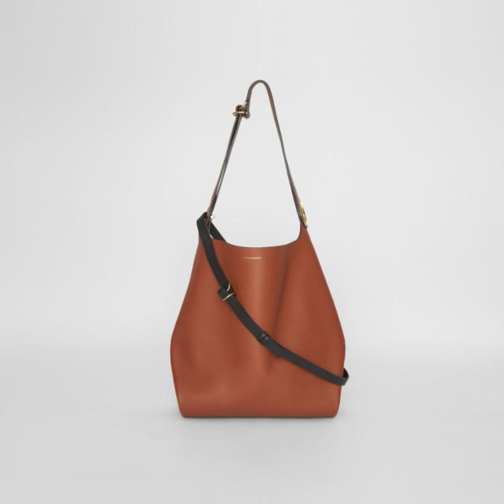 Burberry Burberry The Leather Grommet Detail Bag, Brown