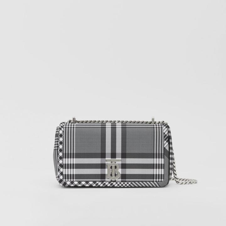 Burberry Burberry Small Check Nylon Lola Bag, Black