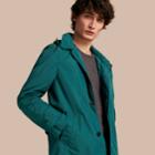 Burberry Burberry Showerproof Hooded Coat With Removable Warmer, Size: Xxl, Blue
