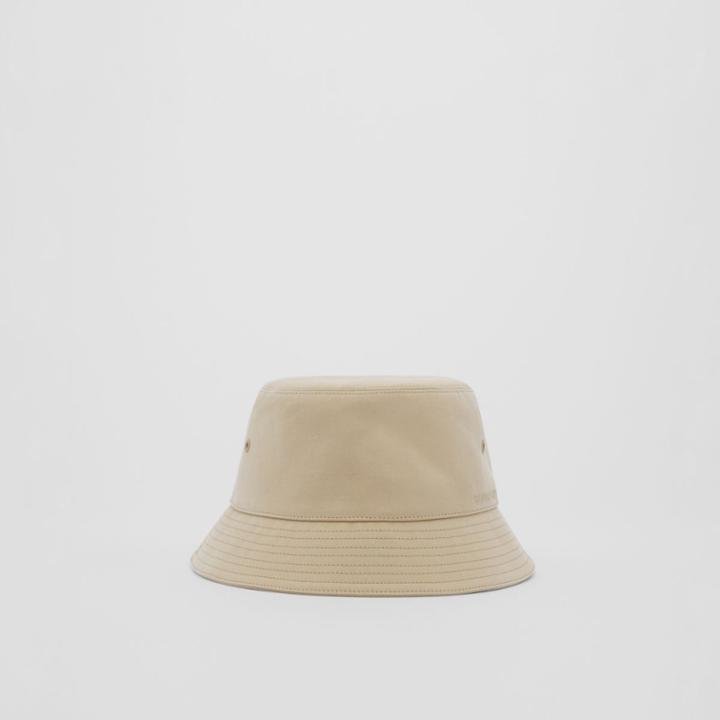 Burberry Burberry Embroidered Logo Cotton Bucket Hat