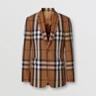 Burberry Burberry Slim Fit Check Wool Tailored Jacket, Size: 42r, Brown