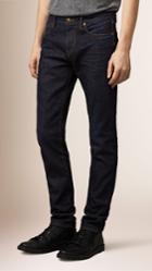 Burberry Burberry Slim Fit Resinated Jeans, Size: 38r, Blue