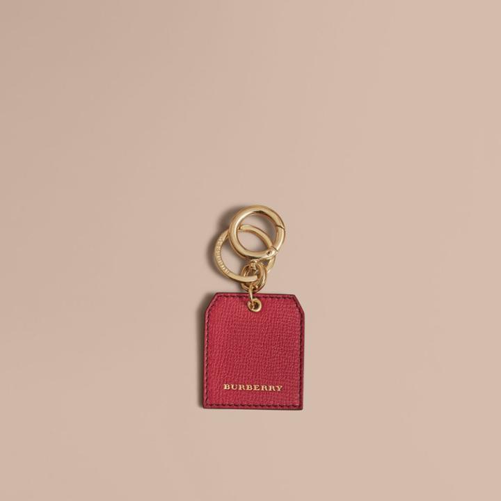 Burberry Burberry Leather Key Charm, Red