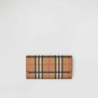 Burberry Burberry Vintage Check And Leather Continental Wallet, Red
