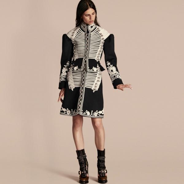 Burberry Braided Wool Military Coat