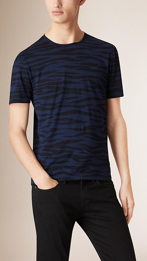 Burberry Animal Print Cotton T-shirt