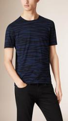 Burberry Animal Print Cotton T-shirt