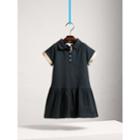 Burberry Burberry Dropped-waist Stretch Cotton Piqu Dress, Size: 8y, Blue