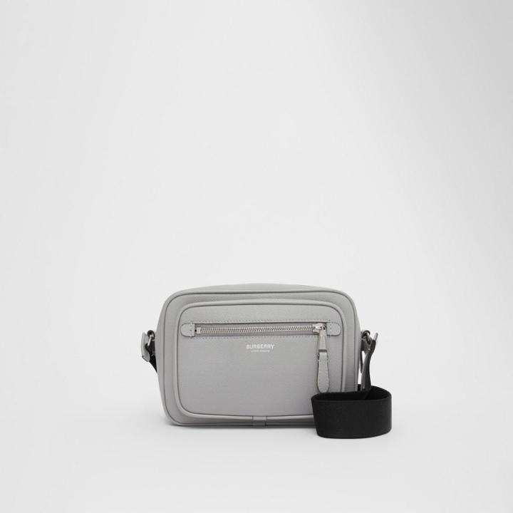Burberry Burberry Grainy Leather Crossbody Bag, Grey