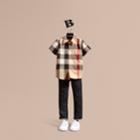 Burberry Burberry Cotton Check Shirt, Size: 5y, Beige