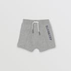 Burberry Burberry Childrens Logo Detail Cotton Drawcord Shorts, Size: 18m, Grey