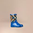 Burberry Burberry Check And Dot Print Rain Boots, Size: 28, Blue