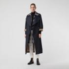 Burberry Burberry Double-front Tropical Gabardine Car Coat, Size: 06, Blue
