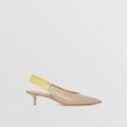Burberry Burberry Leather Slingback Pumps, Size: 36
