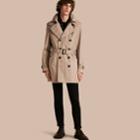 Burberry Burberry Cotton Trench Coat With Detachable Hood, Size: Xl, Beige