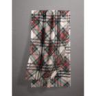 Burberry Burberry Tartan And Check Wool-silk Scarf, White