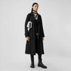 Burberry Burberry Technical Wool Tielocken Coat, Size: 08, Black