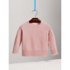 Burberry Burberry Childrens Check Detail Cashmere Sweater, Size: 4y, Pink