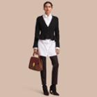 Burberry Burberry Knitted Wool Cashmere Blend Peplum Jacket, Black
