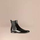 Burberry Burberry Patent Leather Chelsea Boots, Size: 41.5, Black