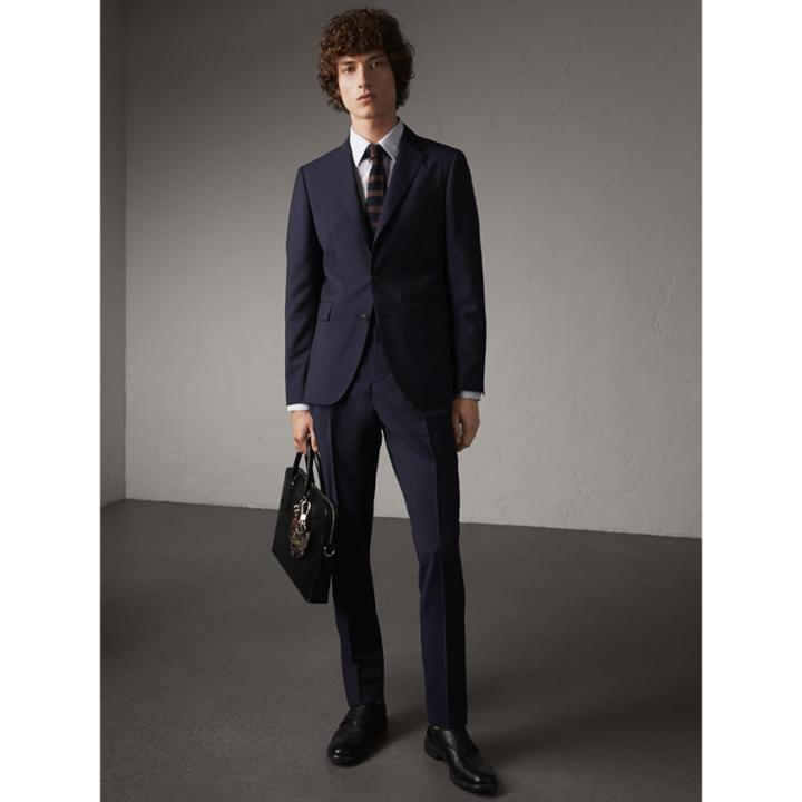 Burberry Burberry Slim Fit Wool Mohair Suit, Size: 58r, Blue