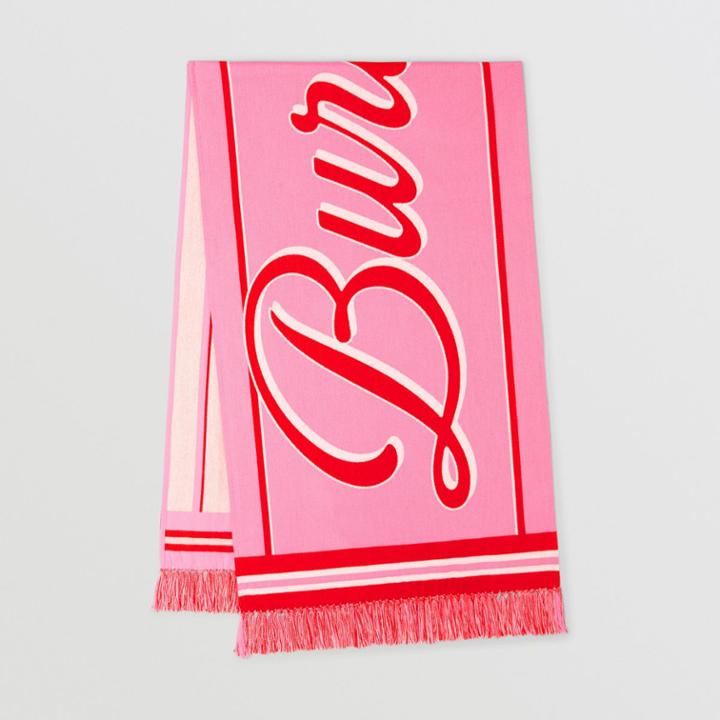 Burberry Burberry Logo Cotton Jacquard Scarf