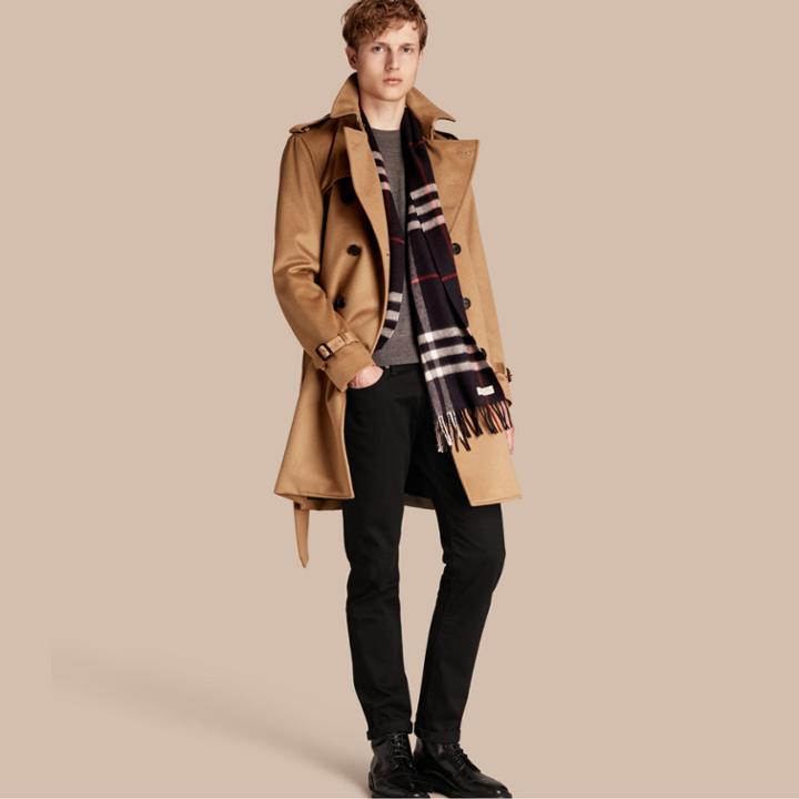 Burberry Burberry Cashmere Trench Coat, Size: 38, Brown