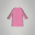 Burberry Burberry Check Detail Wool Cashmere Dress, Size: 18m, Pink