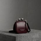 Burberry Burberry Mini Two-tone Leather Metal Frame Clutch Bag, Red