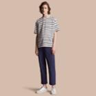 Burberry Burberry Striped Cotton Oversize T-shirt, Size: M, White