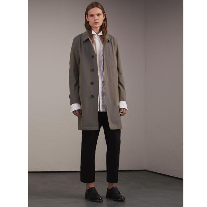Burberry Burberry Tropical Gabardine Car Coat, Size: 44, Blue