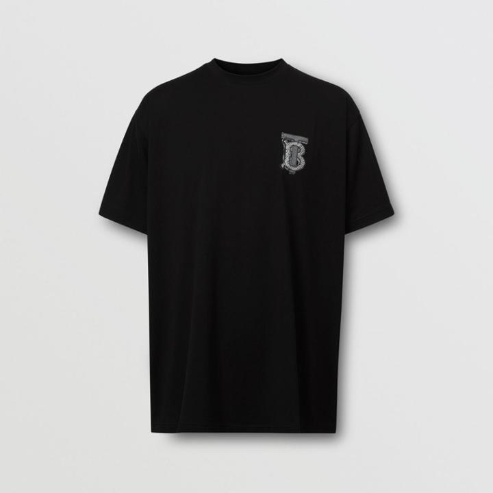 Burberry Burberry Monogram Motif Cotton T-shirt - Unisex, Size: Xs, Black