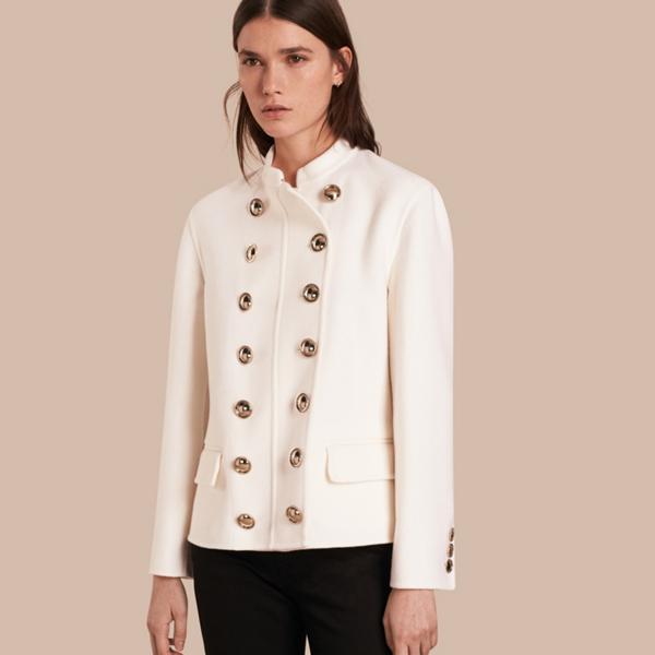 Burberry Double-breasted Wool Cashmere Regimental Jacket