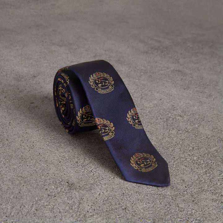 Burberry Burberry Slim Cut Archive Crest Silk Tie, Blue