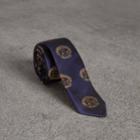 Burberry Burberry Slim Cut Archive Crest Silk Tie, Blue