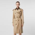 Burberry Burberry Archive Print-lined Cotton Gabardine Trench Coat, Size: 02, Yellow