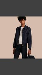 Burberry Check Detail Cotton Blend Jacket
